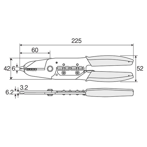 HOZAN Wire Stripper For Millimeter Size Wire (Single/Twist) P