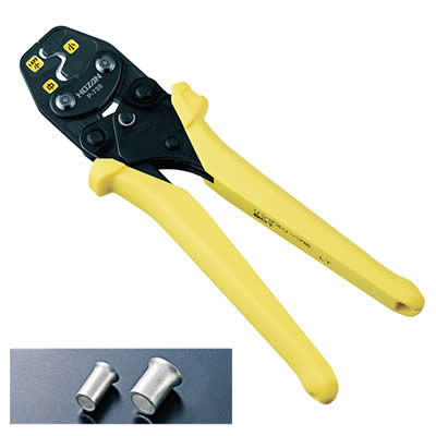 HOZAN Crimping pliers P-732 tool 1.25/2 Compact For bare crimp terminal sleeve 
