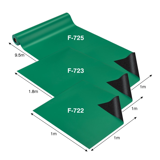激安通販専門店 ホーザン ＨＯＺＡＮ導電性カラーマットグリーン グリーン F-703