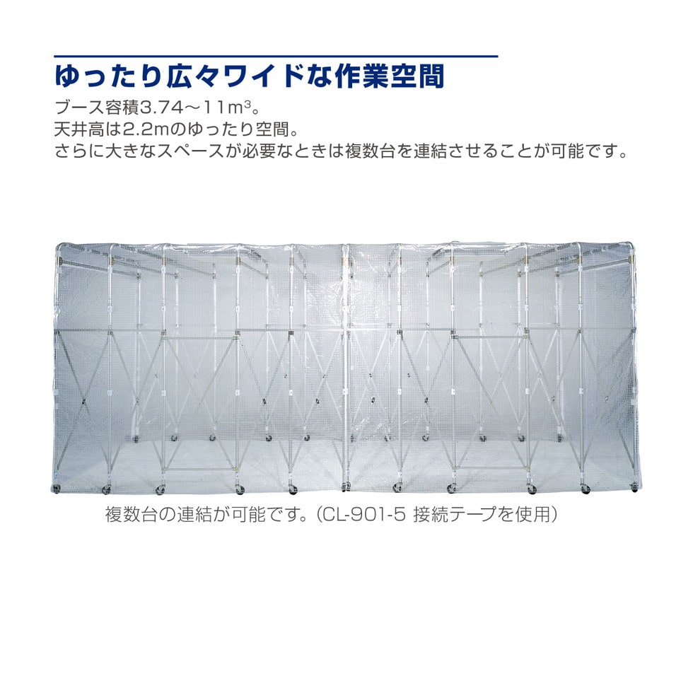 ホーザン(HOZAN) 間仕切りカーテン CL-901クリーンブース用 強化繊維入り防炎タイプPVCシート採用 CL-901-4 - 3