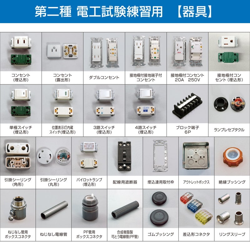DK-28+DK-52+リサイクル 電工試験工具・部材2回セット DK-28+DK-52セット リサイクルキット付