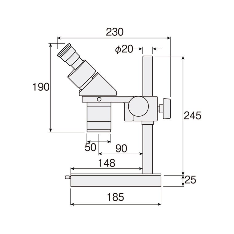 光学機器用部品 ホーザン(HOZAN) ホルダー 支柱径:20mmφ 鏡筒取付径:50mmΦ スライド幅:30mm L-509 