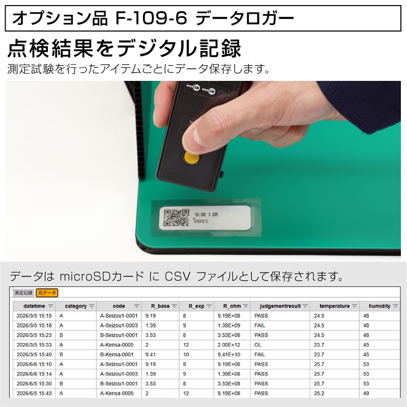 F-109-TA 表面抵抗計(校正証明書付)