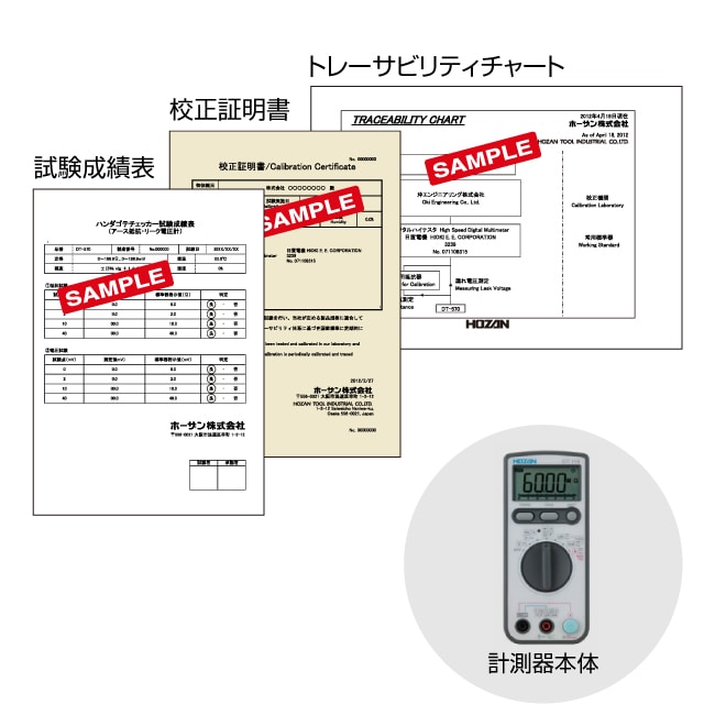 DT-119-CA 校正料（校正証明書・成績表・チャート付） 【HOZAN