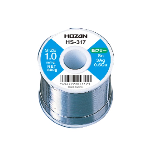 ホーザン/HOZAN 鉛フリーハンダ 1.0mm/800g HS317(2984091) JAN：4962772053171 