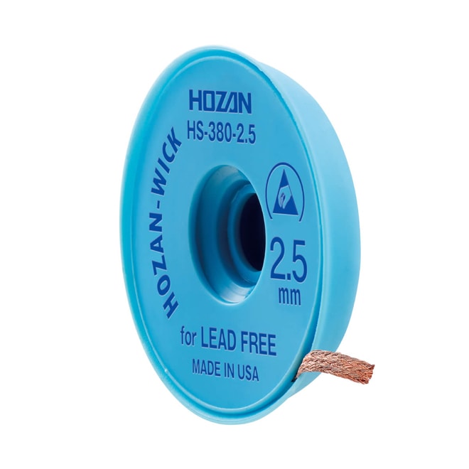 HS-380-2.5 ハンダ吸取線（2.5mm × 1.5m）【HOZAN】 ホーザン株式会社