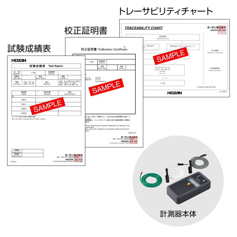 校正料（校正証明書・成績表・チャート付）