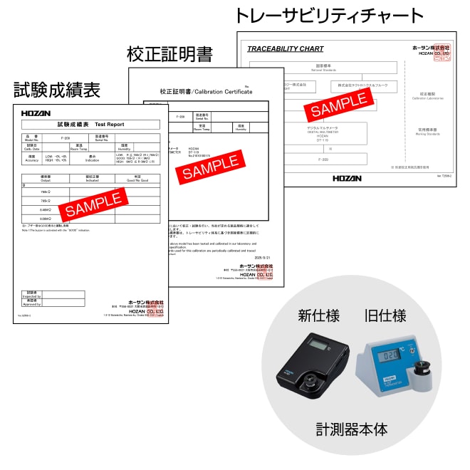 校正料（校正証明書・成績表・チャート付）