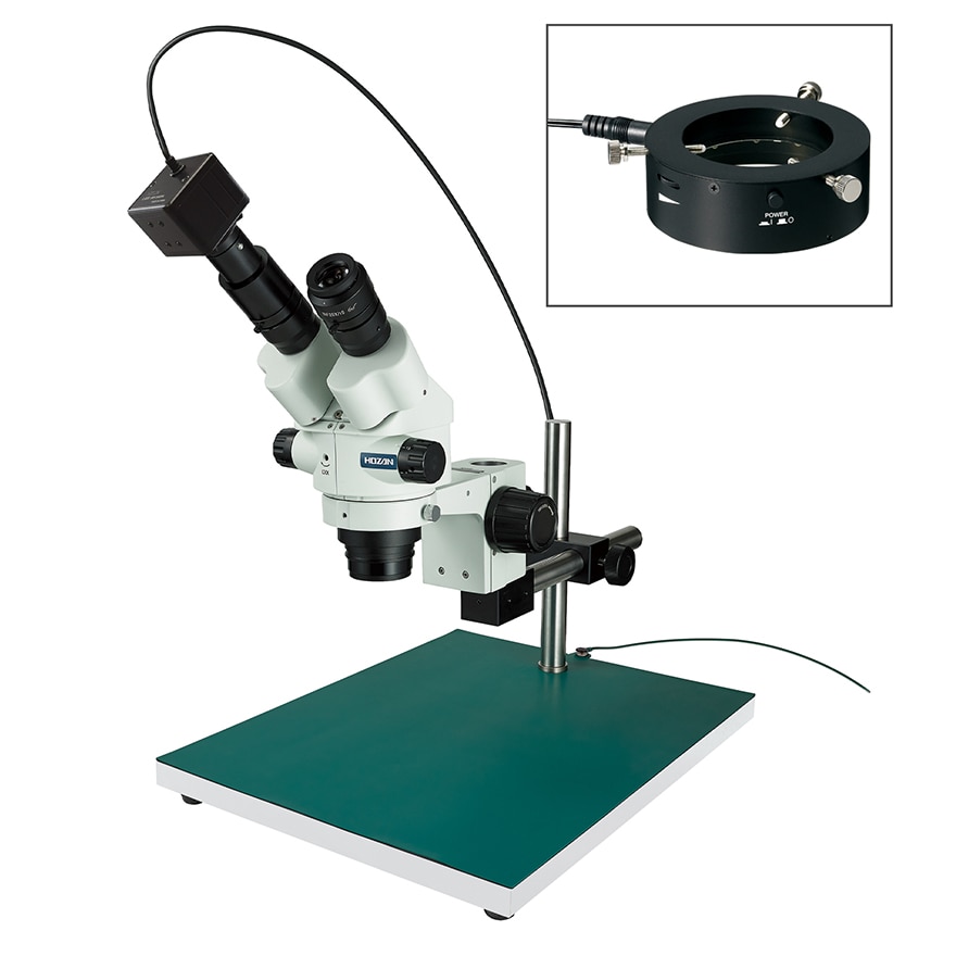ホーザン HOZAN 実体顕微鏡 ズーム式 作動距離84ｍｍ 像が明るく見やすい L-46 倍率:7~45倍